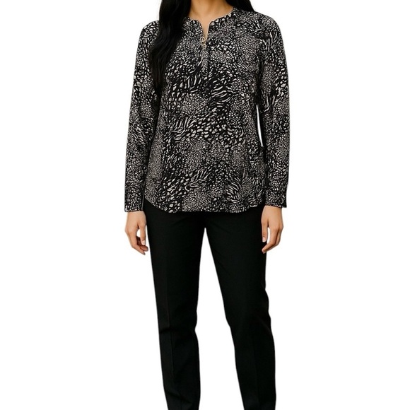 Joie Women Size L Top Floral Artsy Feminine Dark Romantic Flowy Airy Black White - Picture 8 of 8